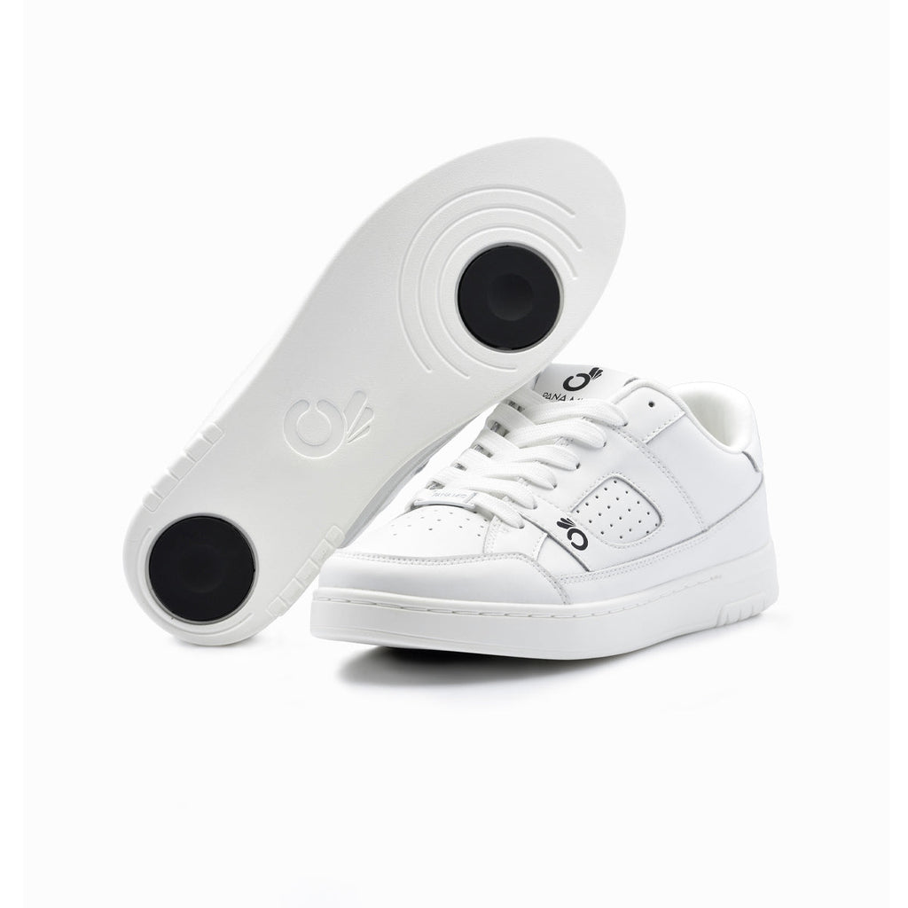 White Low Leather - sneaker da ballo Pana Mio in pelle bianca