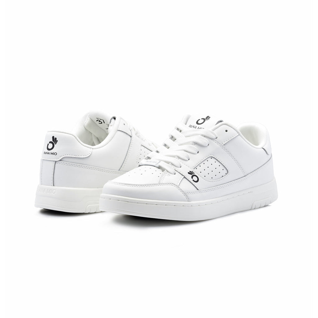 White Low Leather vista laterale