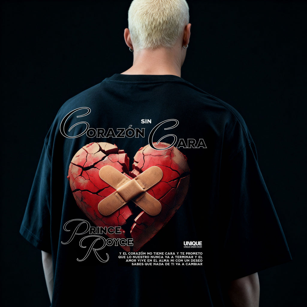 T-shirt Oversize Corazon sin Cara