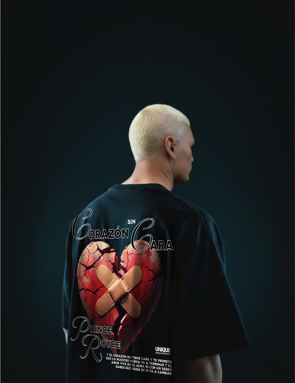 T-shirt Oversize Corazon sin Cara