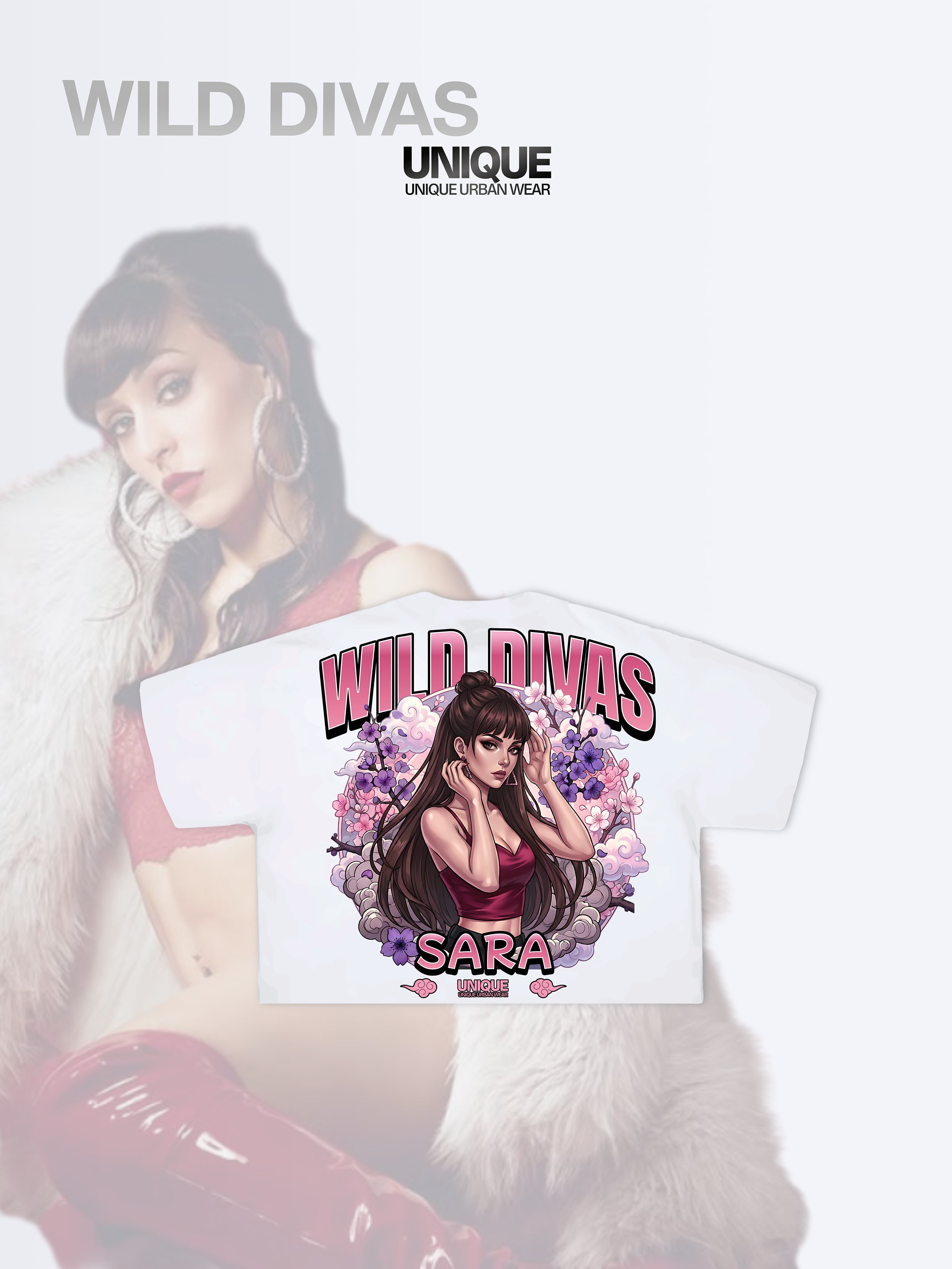 T-shirt Crop Sara - Wild Divas