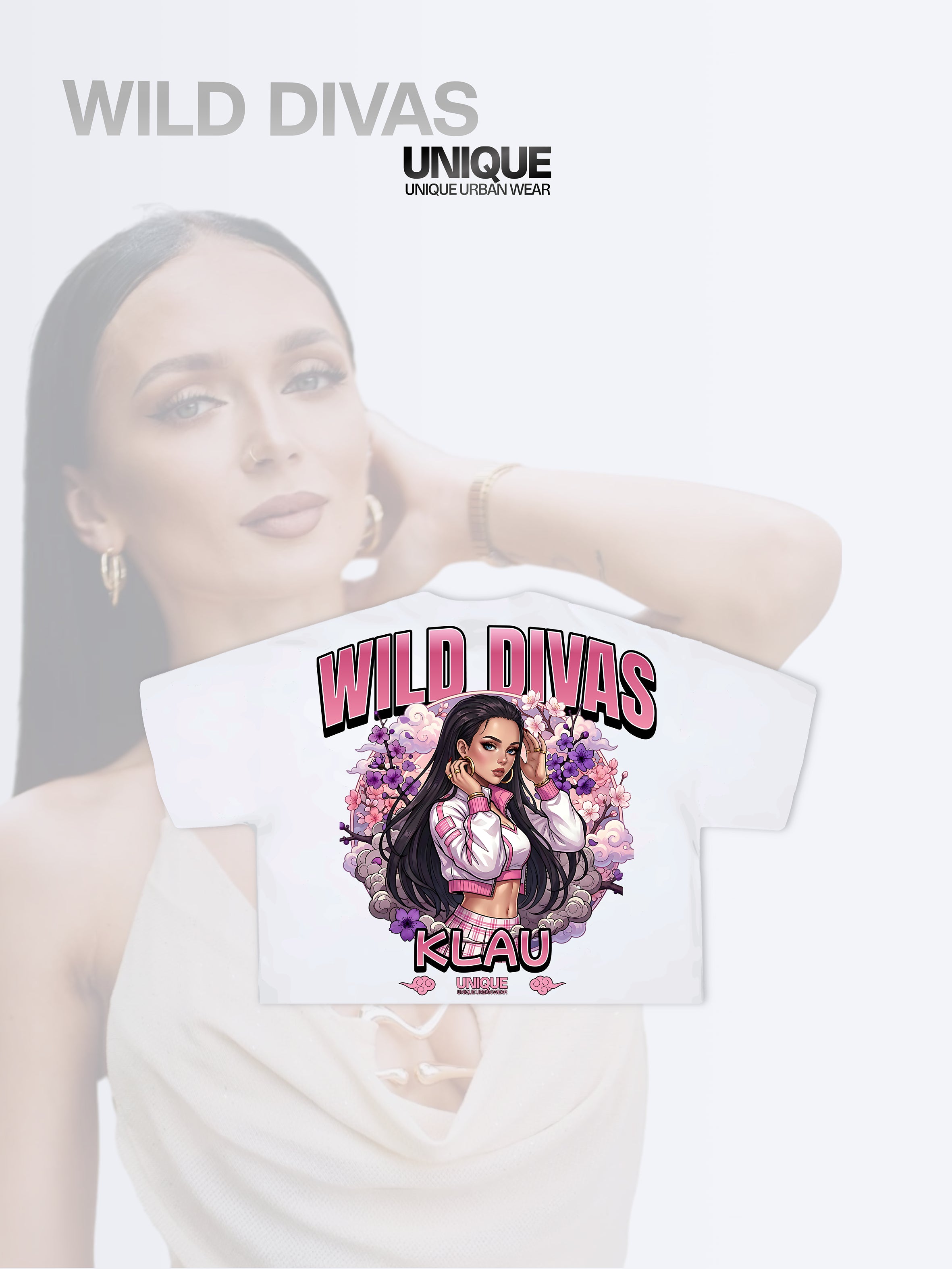 T-shirt Crop Klau - Wild Divas