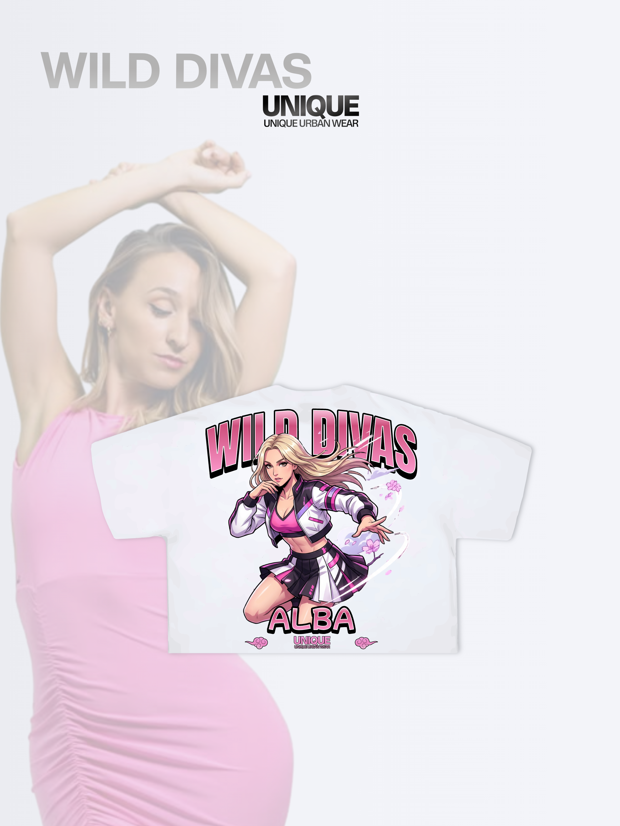 T-shirt Crop Alba - Wild Divas