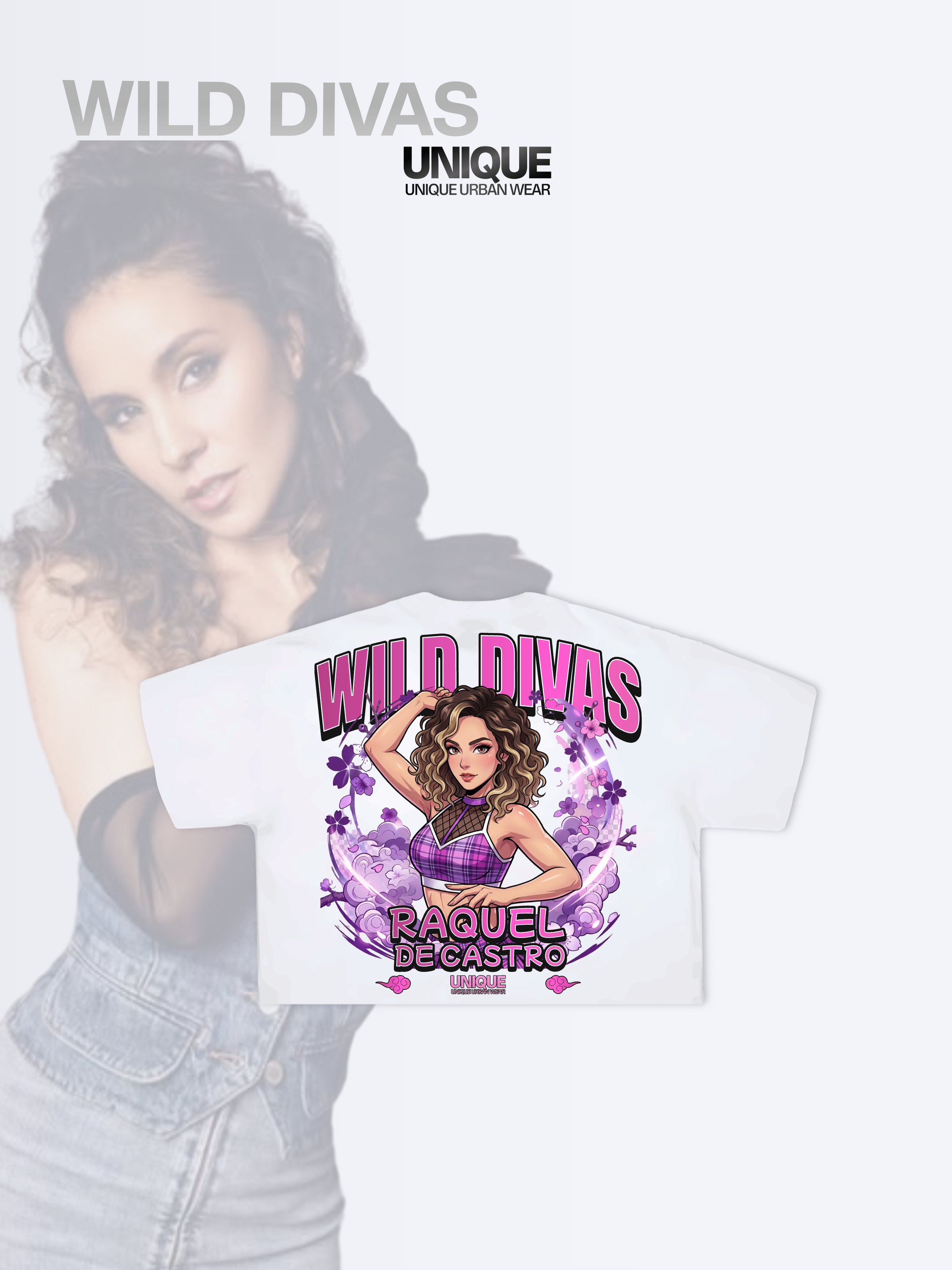 T-shirt Crop Raquel de Castro - Wild Divas
