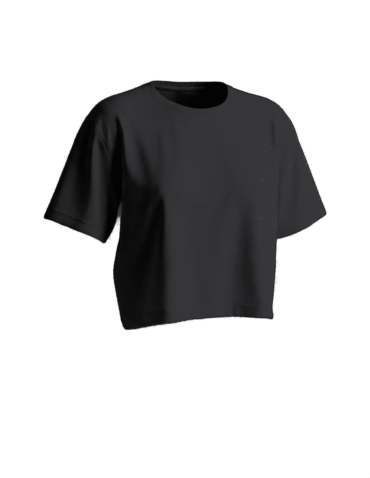 T-shirt Crop Personalizzata nera
